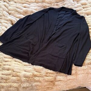 Black Open Front Cardigan